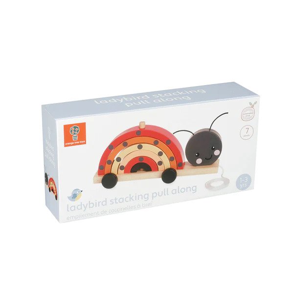 Ladybird Wooden Stacking Pull Along Toy