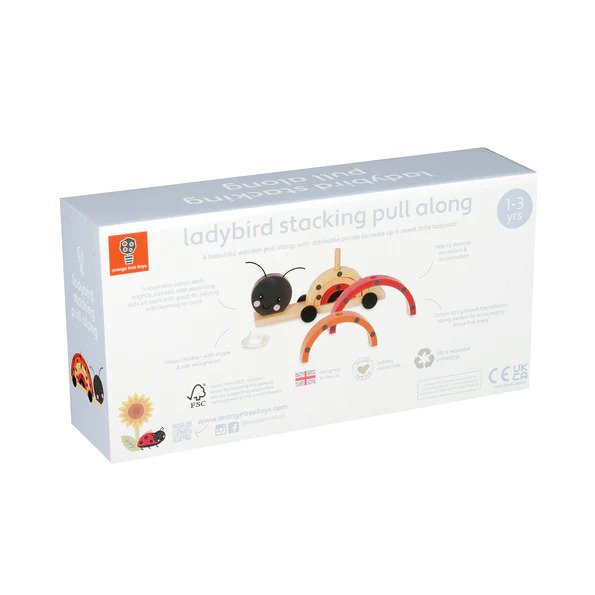 Ladybird Wooden Stacking Pull Along Toy
