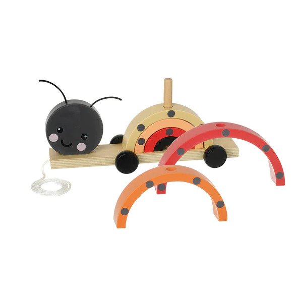 Ladybird Wooden Stacking Pull Along Toy