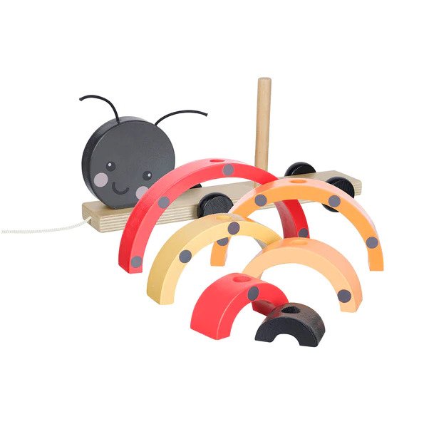 Ladybird Wooden Stacking Pull Along Toy