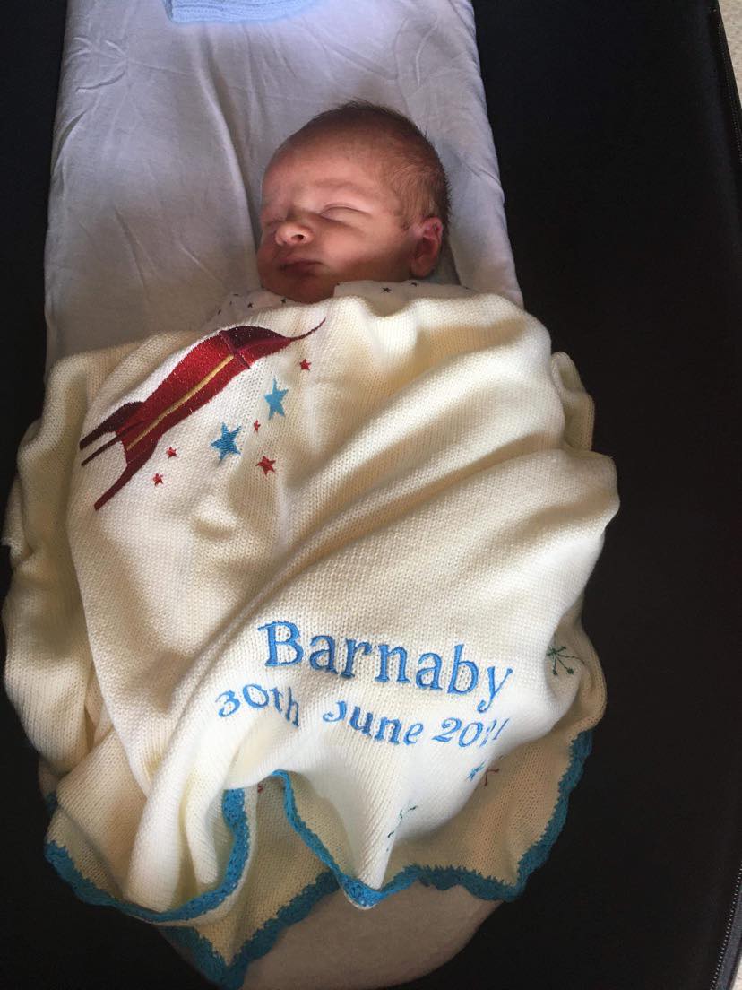 Space Personalised Pram Blanket