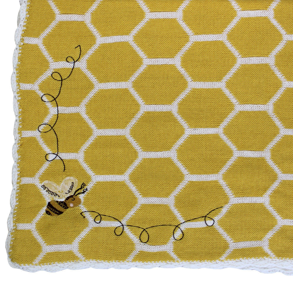 Bumble Bee Personalised Pram Blanket