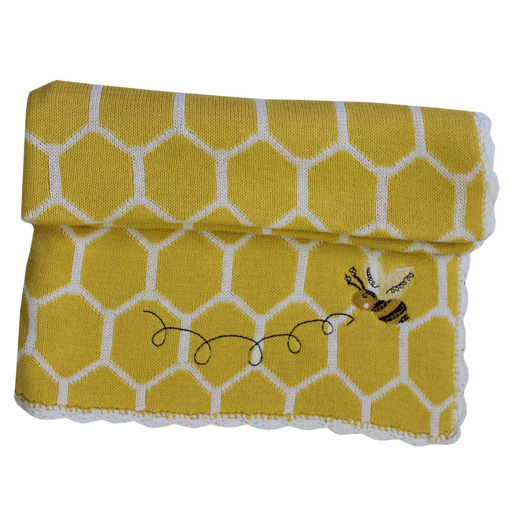 Bumble Bee Personalised Pram Blanket