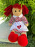 Red hair Personalised Rag Doll