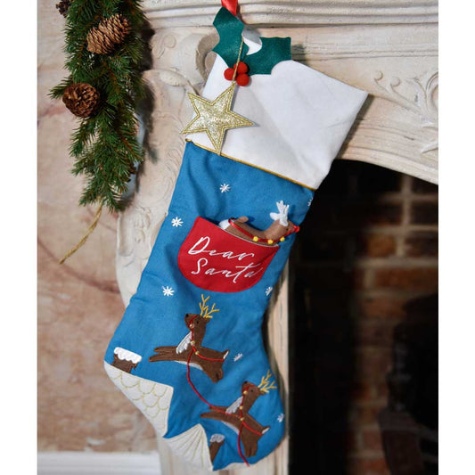 Personalised Reindeer Christmas Stocking