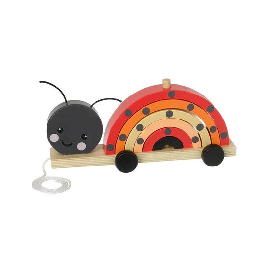 Ladybird Wooden Stacking Pull Along Toy