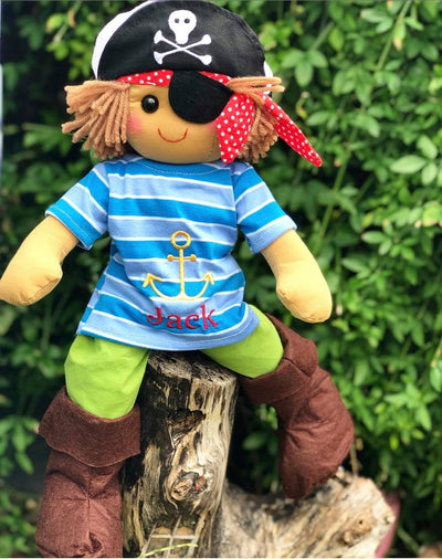 Jack Pirate Personalised Rag Doll