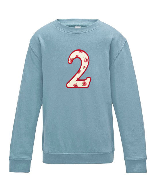 Sky Blue Personalised Initial Sweatshirt