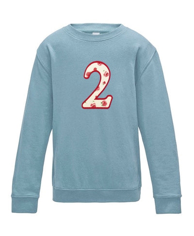 Sky Blue Personalised Initial Sweatshirt