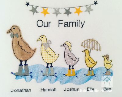 Personalised Ducks Family Frame