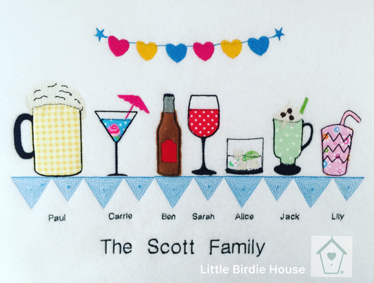 Personalised Drinks Family Frame