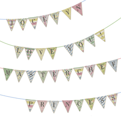 Fabric Printed Alphabet Bunting