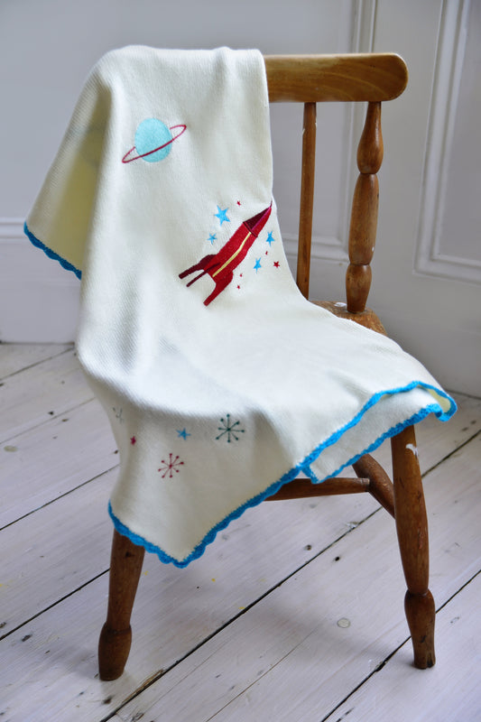 Space Personalised Pram Blanket