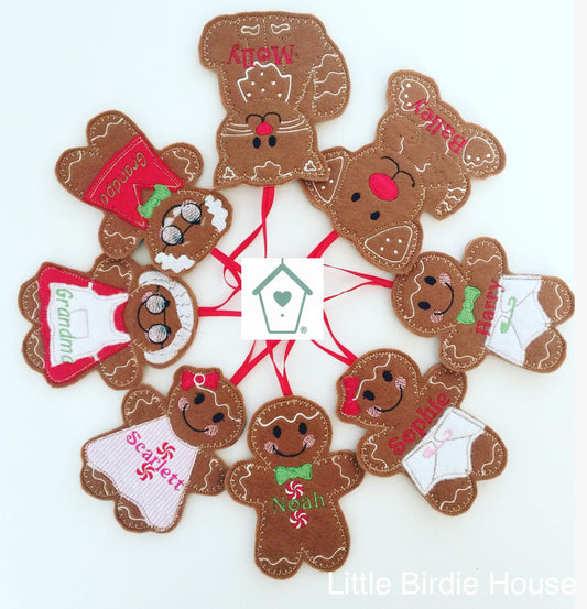 Personalised Gingerbread Tree Decoration