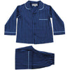 Navy Striped Personalised Pyjamas
