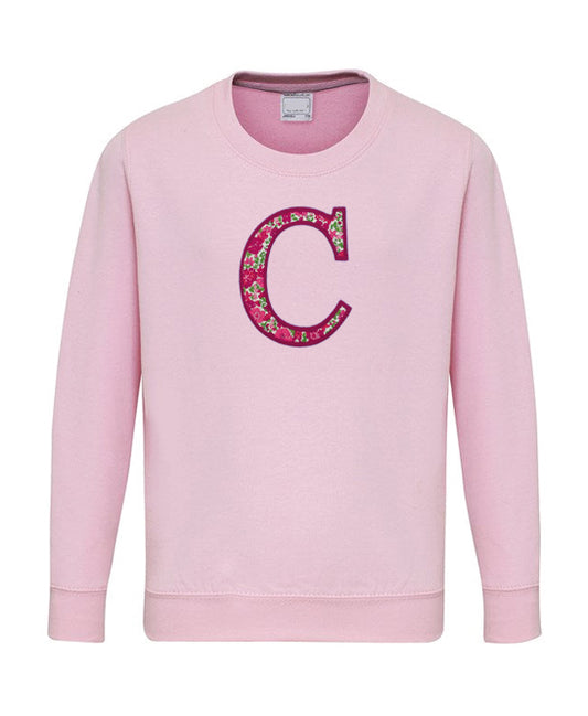 Baby Pink Personalised Initial Sweatshirt