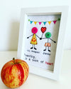 Personalised Teacher Button Duo Frame