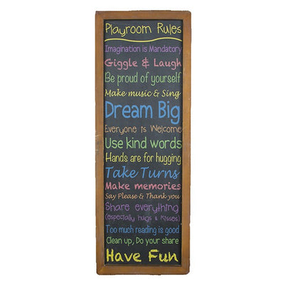Playroom Rules Plaque