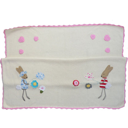 Rabbits Personalised Pram Blanket