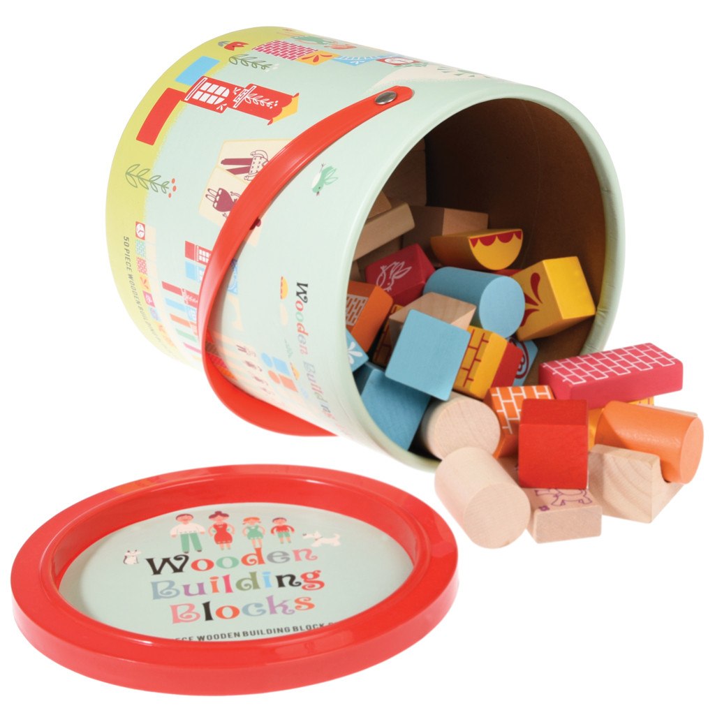 Wooden Building Blocks Set